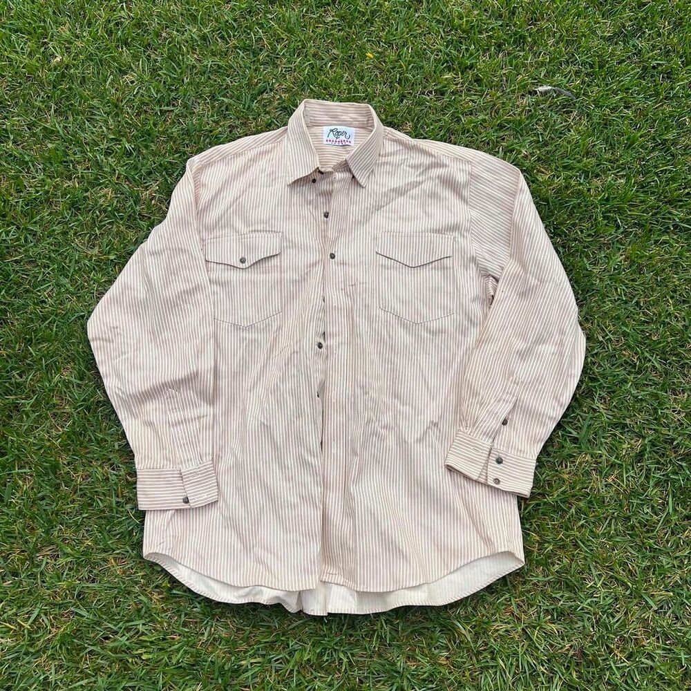 90s Roper athletic button up pearl snap mens size xl rare